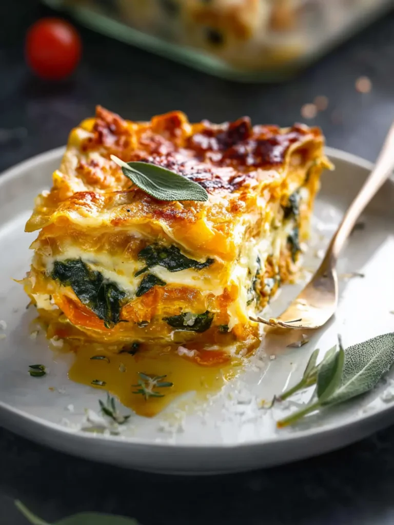Vegetarian Pumpkin Spinach Lasagna – Easy Recipe First Image