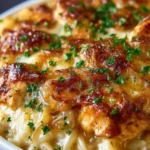 French Onion Chicken Orzo Casserole First Image