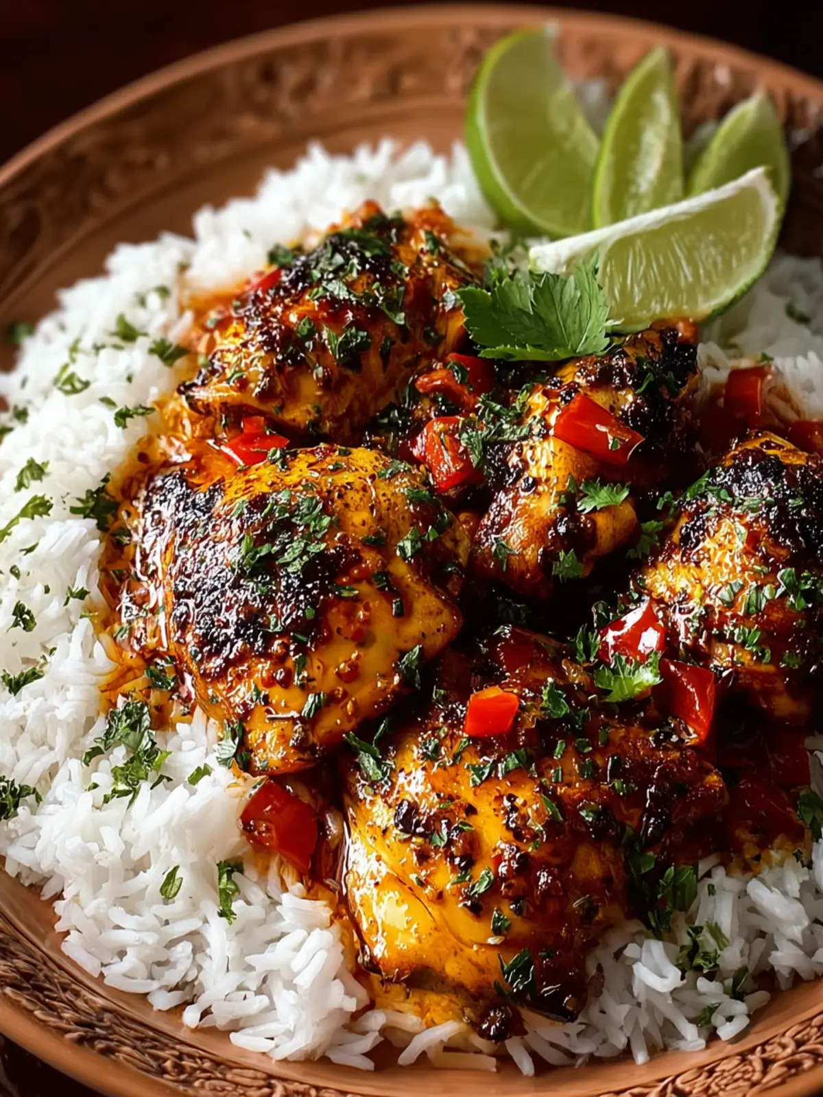 Spicy Maple Chicken & Coconut Rice: Sweet Meets Heat Delight First Image