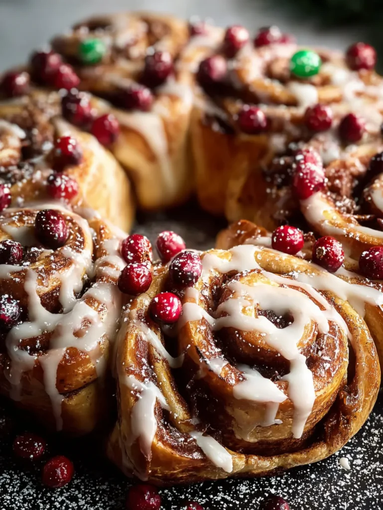 Irresistible Christmas Morning Cinnamon Roll Wreath Recipe First Image