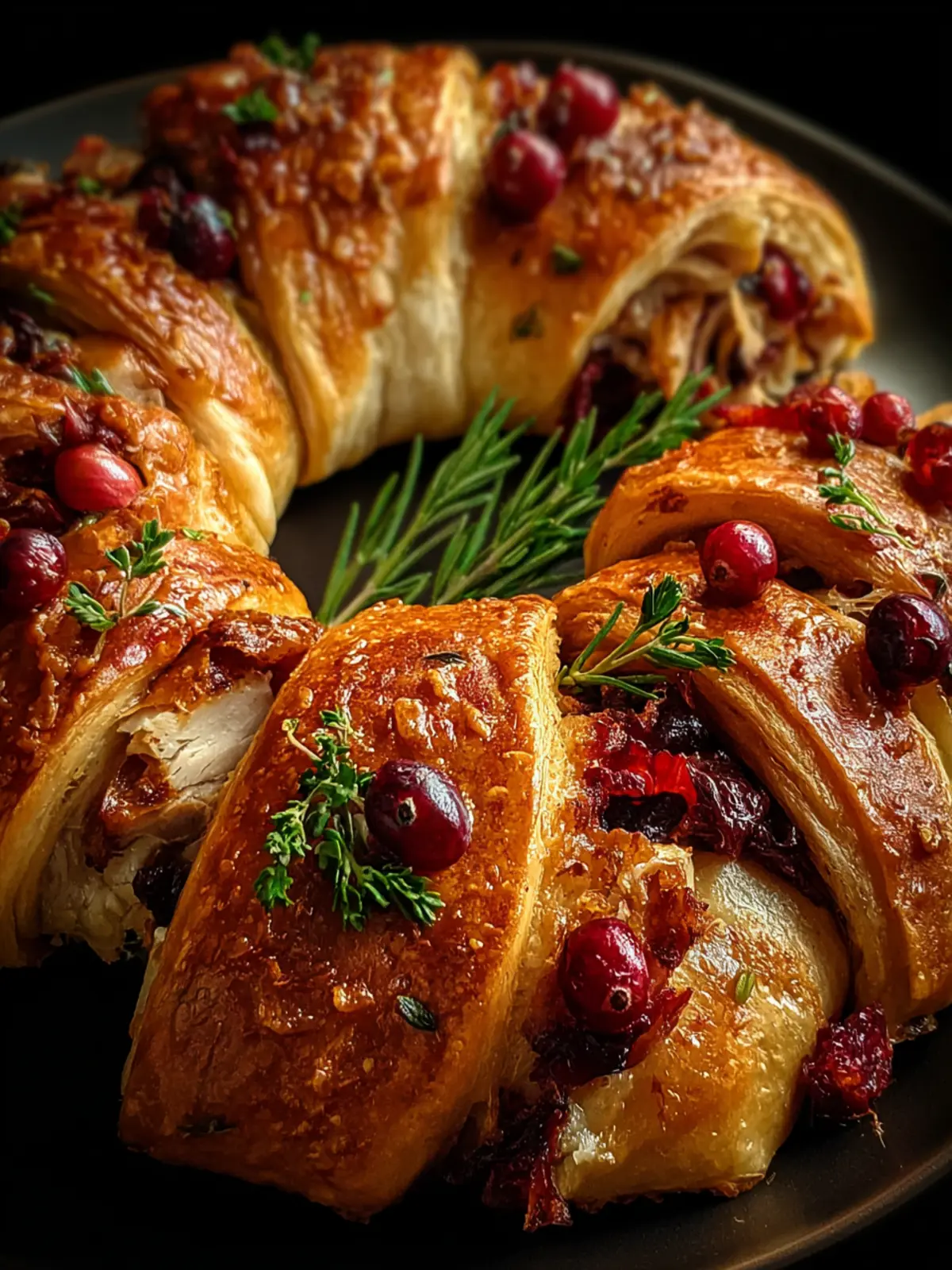 Savory Turkey and Cranberry Crescent Ring First Image