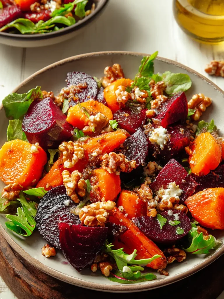 Vibrant Balsamic Roasted Beet and Carrot Salad Recipe First Image