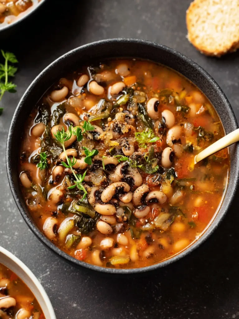 New Years Black Eyed Pea Soup Recipe for Good Luck First Image
