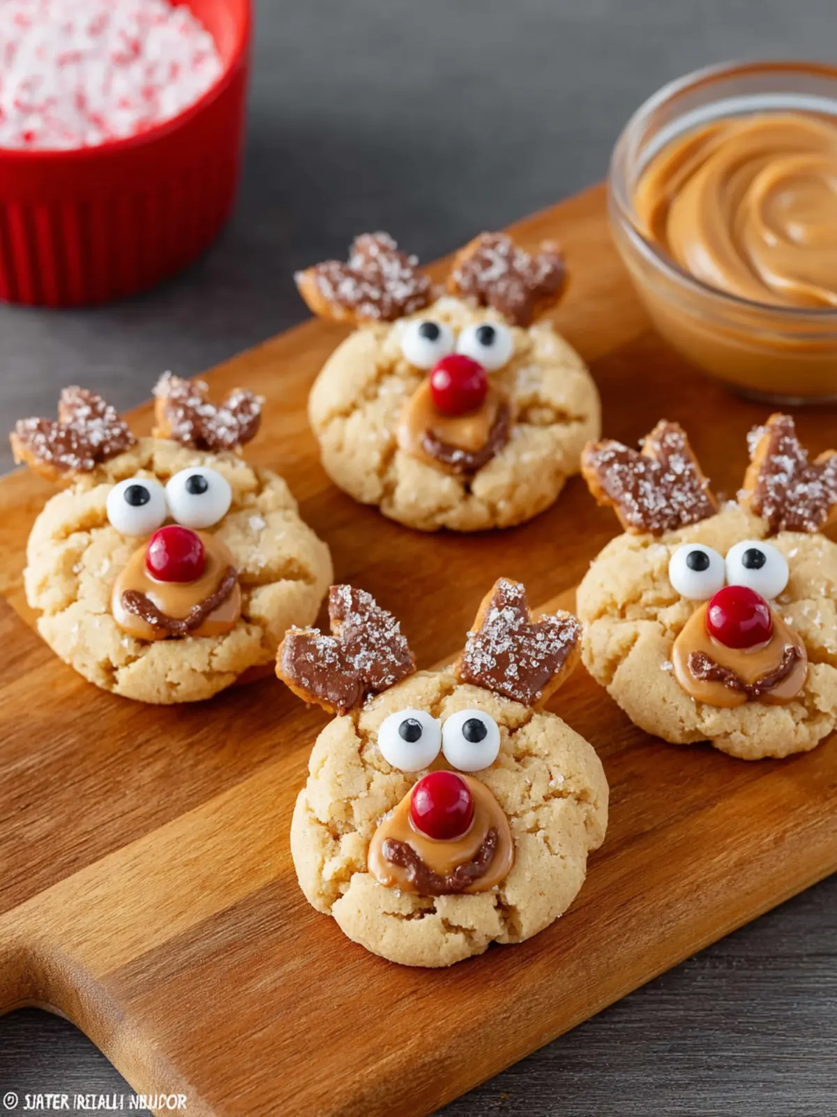 Peanut Butter Reindeer Cookies First Image