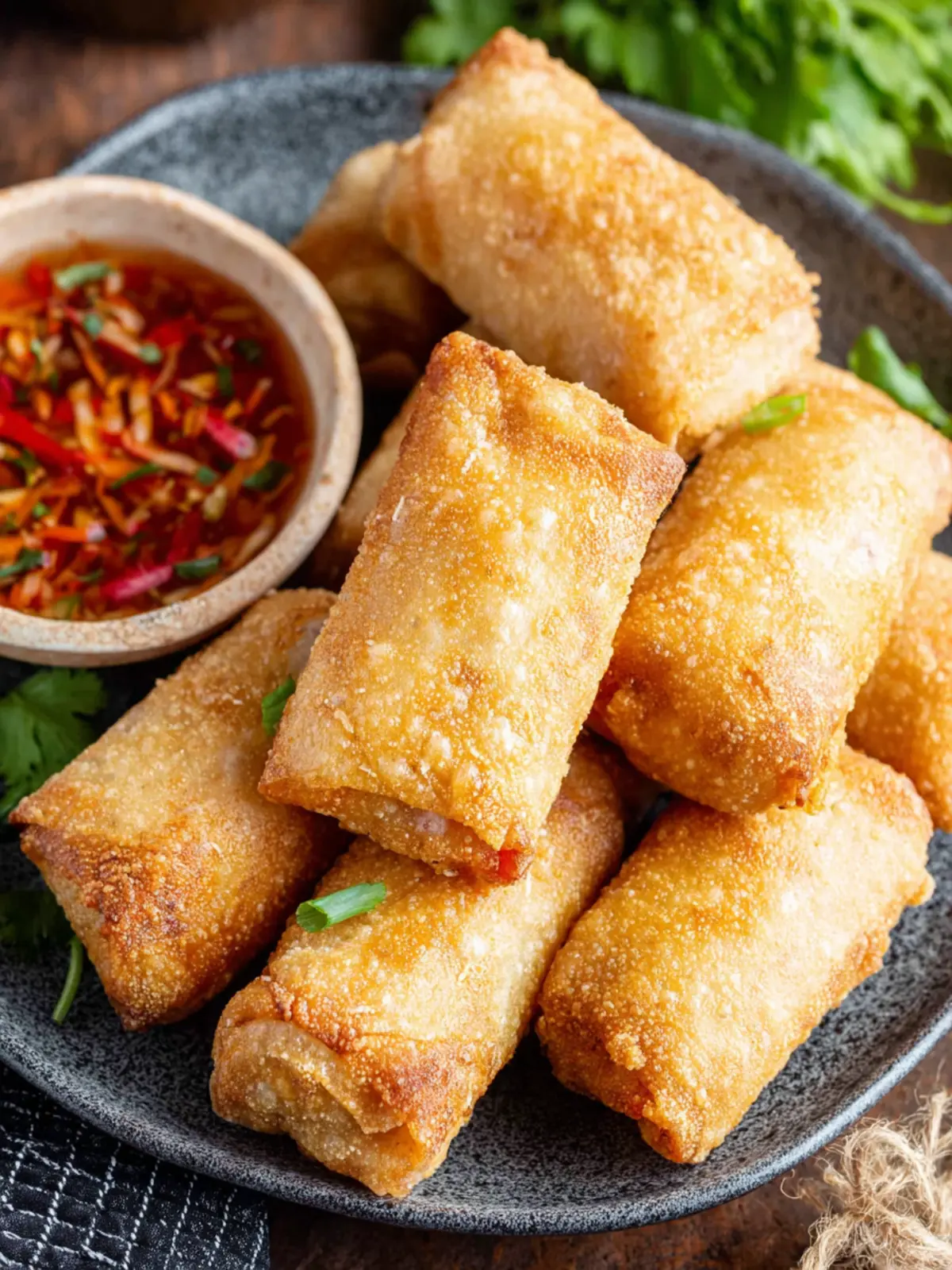 Frozen Spring Rolls in Air Fryer First Image