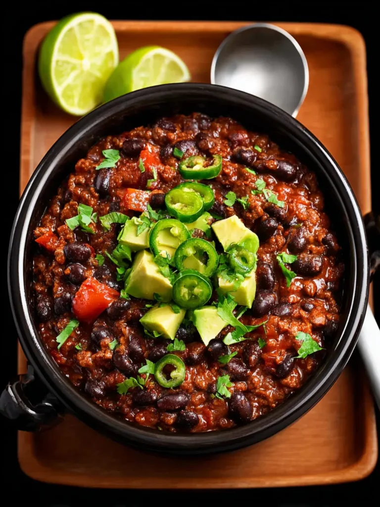 Black Bean and Beef Chili First Image