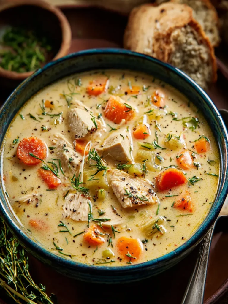 Comforting Creamy Chicken Soup Recipe for Cozy Days First Image