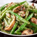 Creamy Skillet Green Beans with Mushrooms First Image