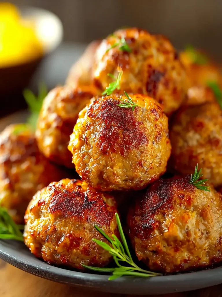 Golden-Brown Baked Sausage Balls First Image
