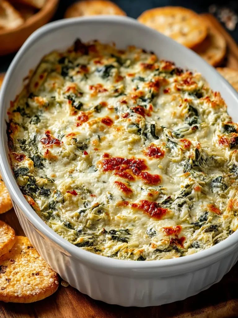 Irresistible Super Bowl Crab Spinach Artichoke Dip Recipe First Image