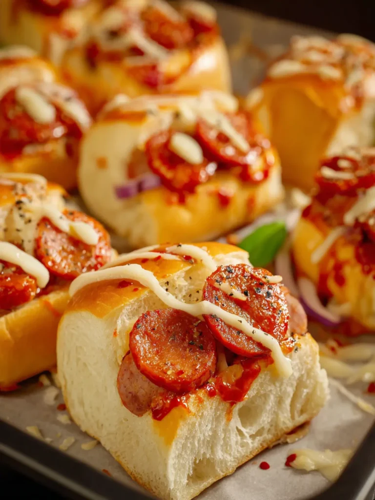 Mini Pizza Dog Sliders First Image