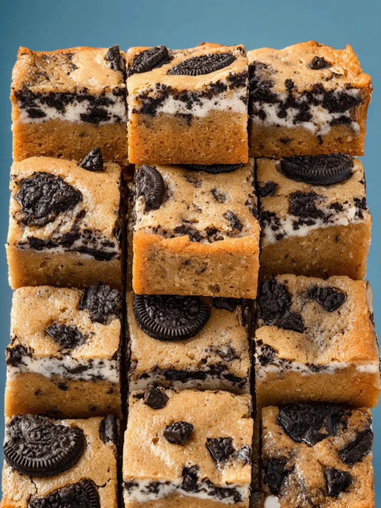 Oreo Cookies n’ Cream Blondie Bars First Image
