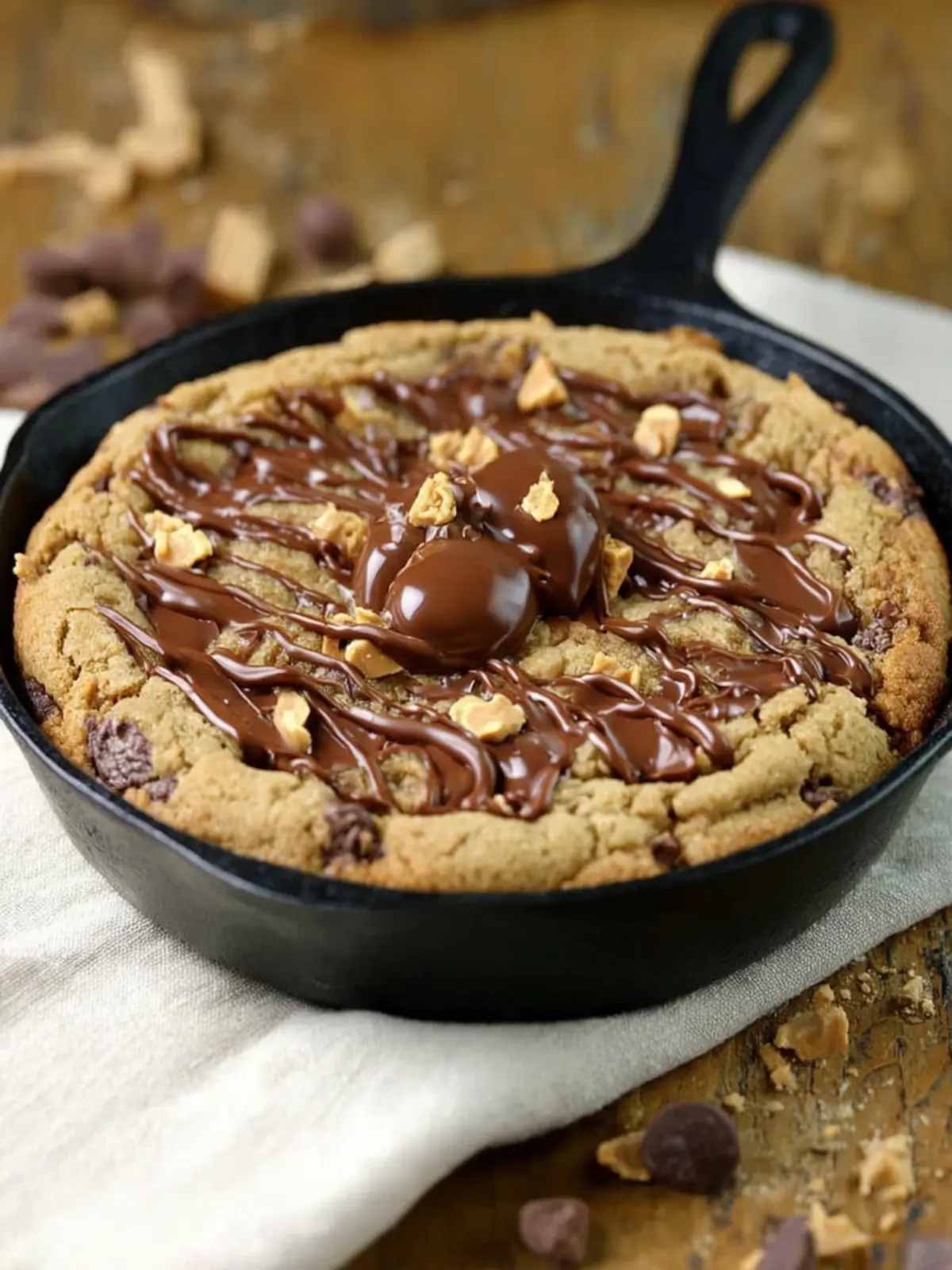 Peanut Butter Cup Skillet Cookie First Image