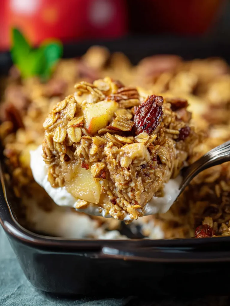 Baked Apple Oatmeal with Greek Yogurt First Image