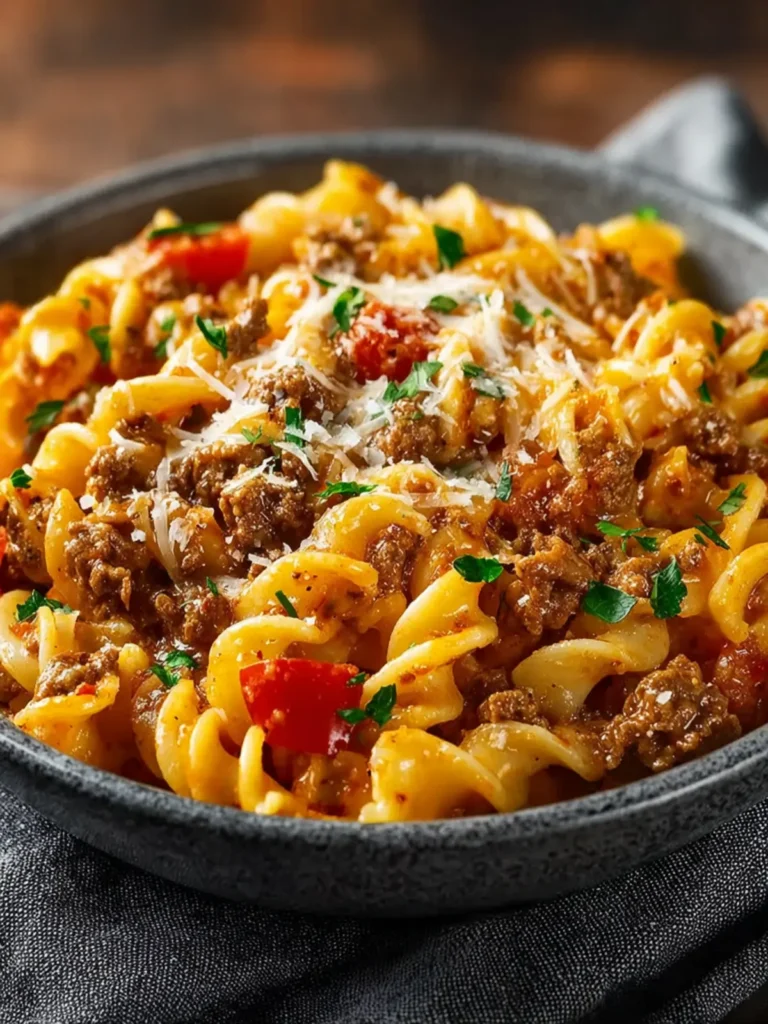 Creamy Rotel Pasta with Ground Beef First Image