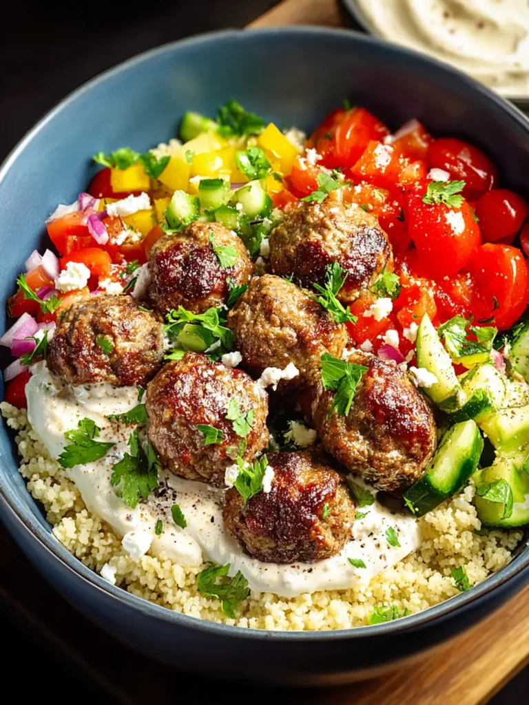 Delightful Mediterranean Meatball Bowl Recipe You’ll Love First Image