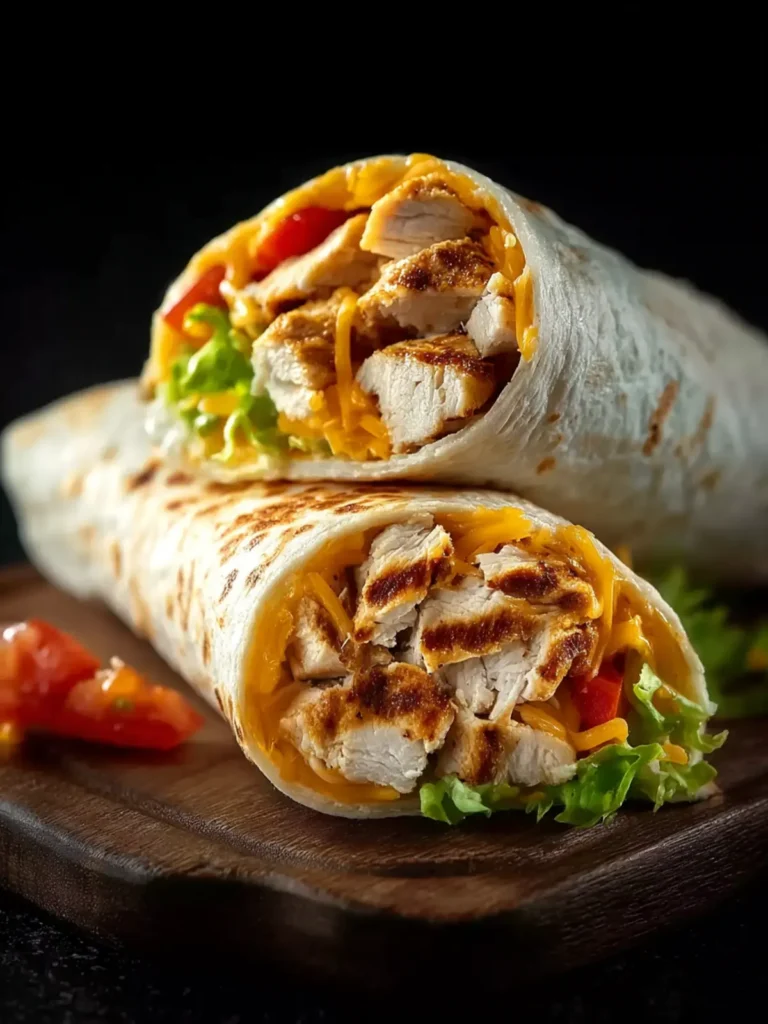 Easy Cheesy Chicken Wraps First Image