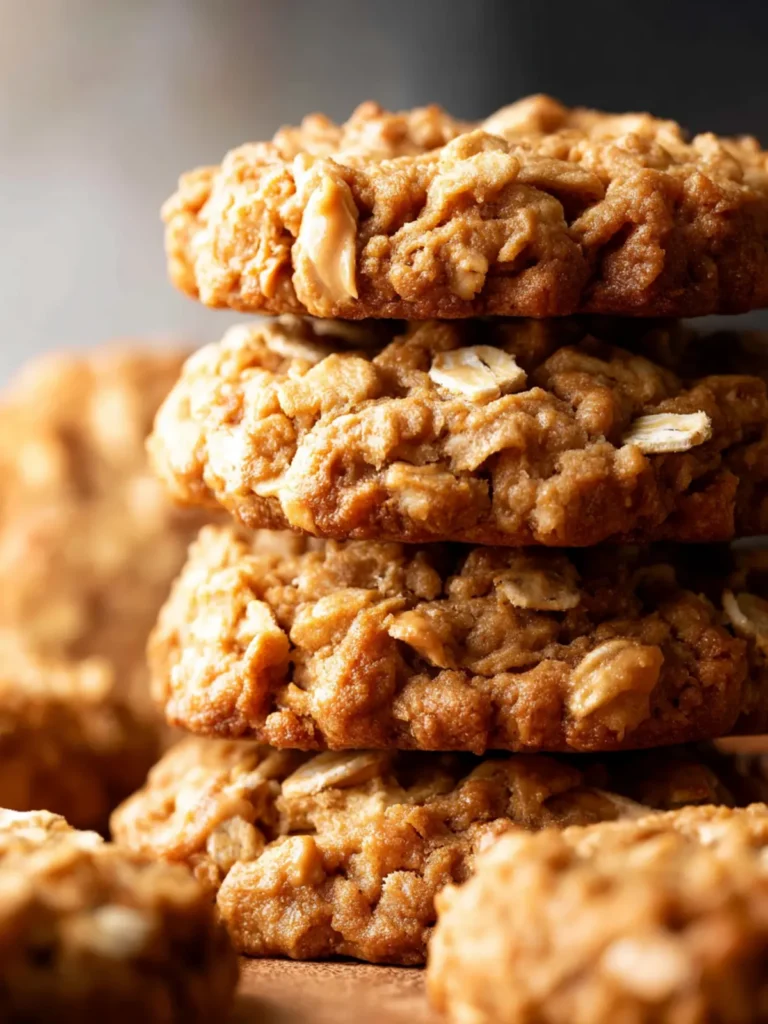 Healthy Peanut Butter Oatmeal Cookies First Image