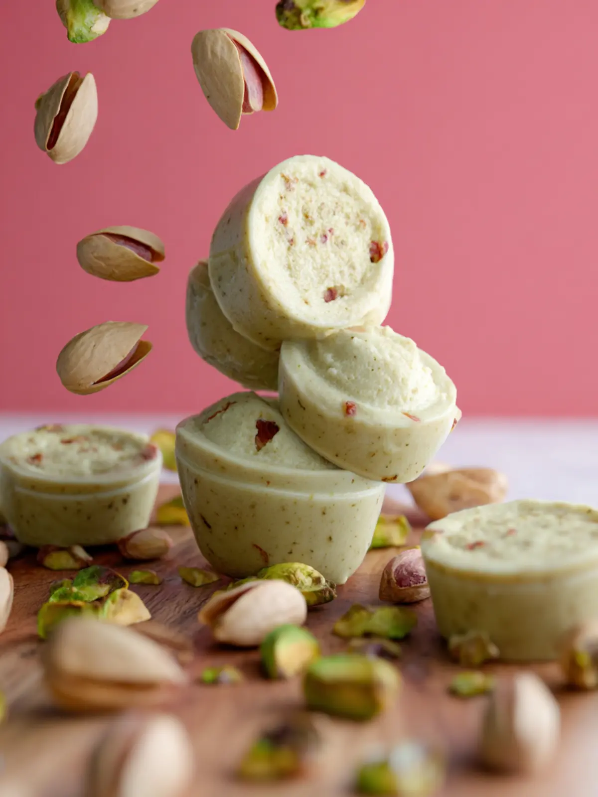 Pistachio frozen yogurt bites First Image
