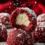 Red Velvet Snowball Cookies Recipe Delight First Image