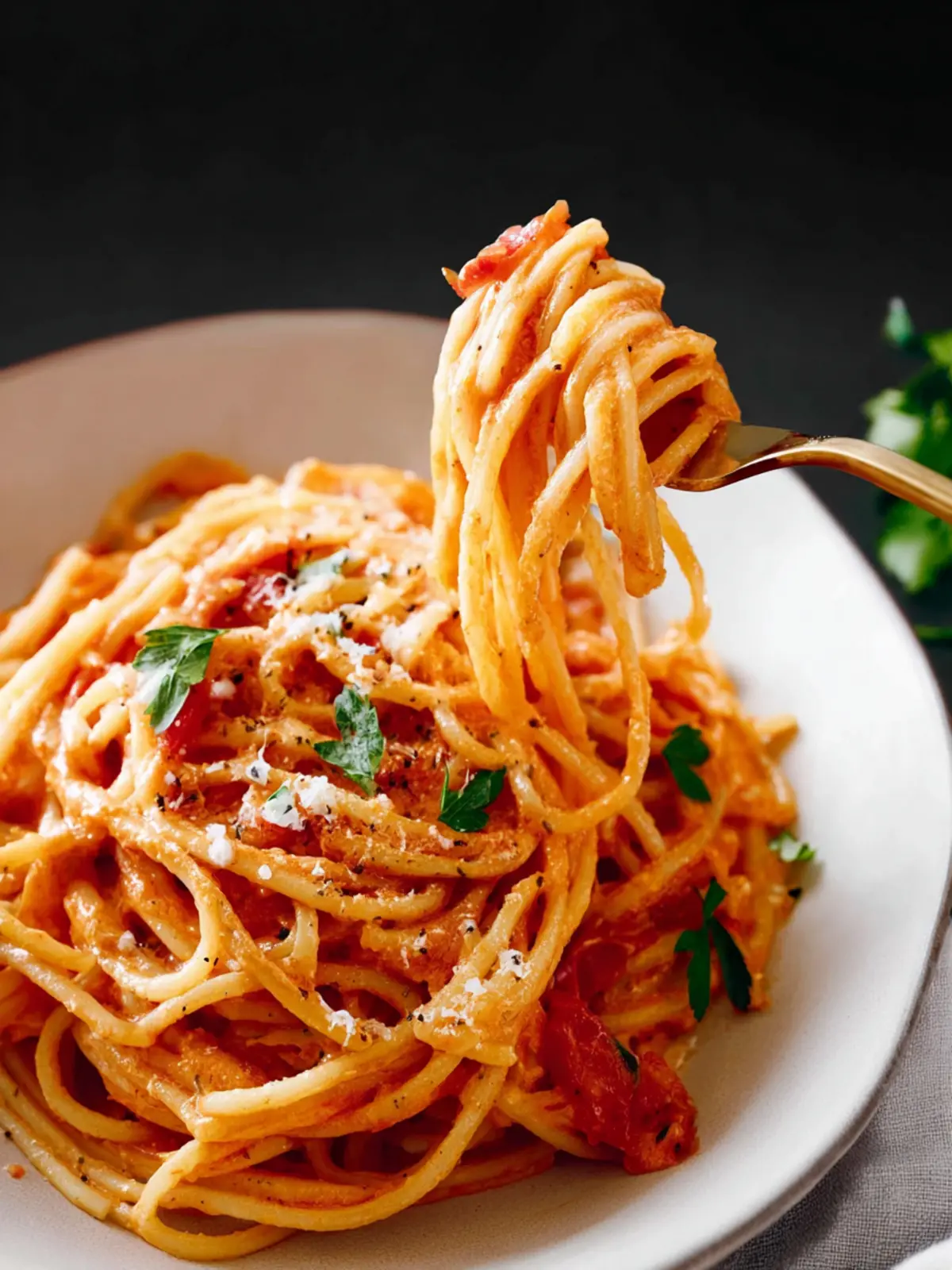 Slow Cooker Creamy Spaghetti First Image