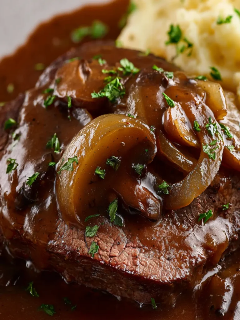 Slow cooker round steak and gravy recipe First Image