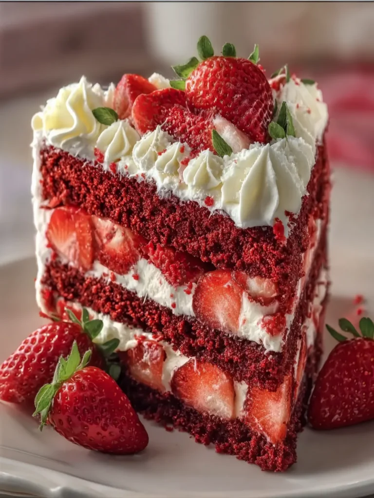 Strawberry Velvet Cake – Soft, Moist & Creamy Strawberry Cake Recipe First Image