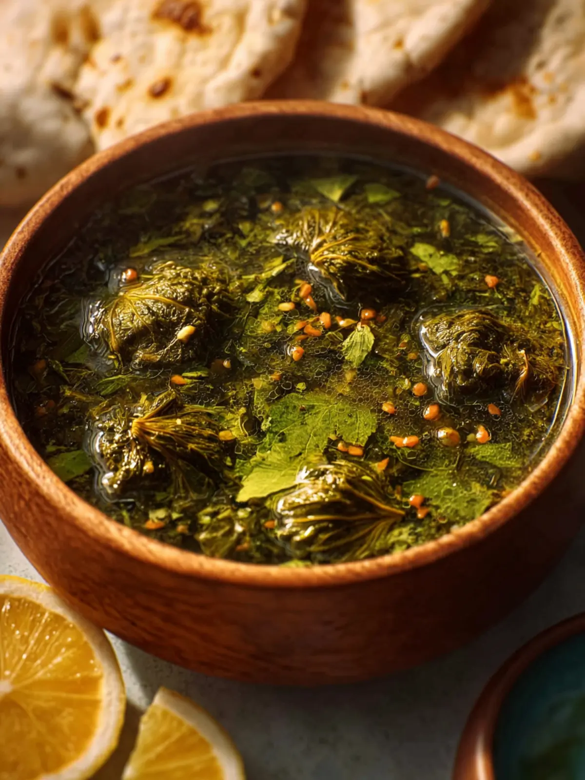 Authentic Molokhia (Egyptian Jute Mallow Soup) First Image