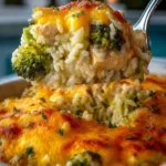 Cheesy Broccoli Chicken and Rice Casserole First Image
