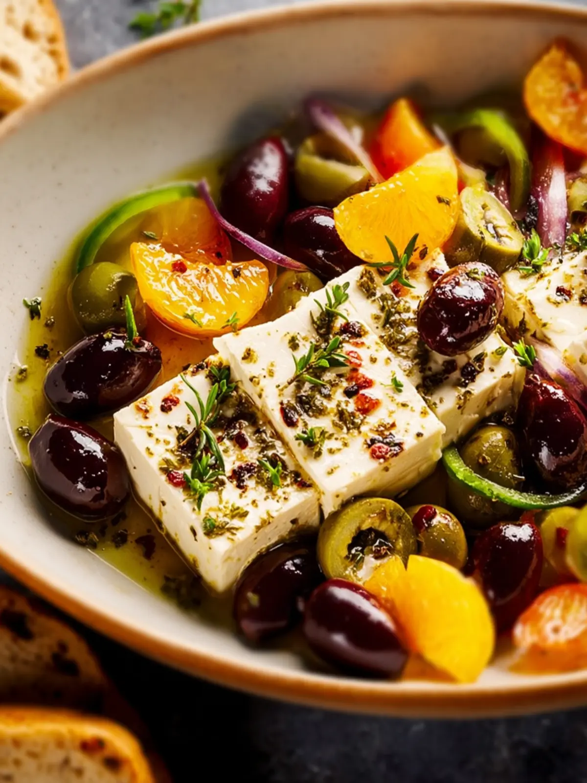 Citrus Herb Marinated Feta and Olives First Image