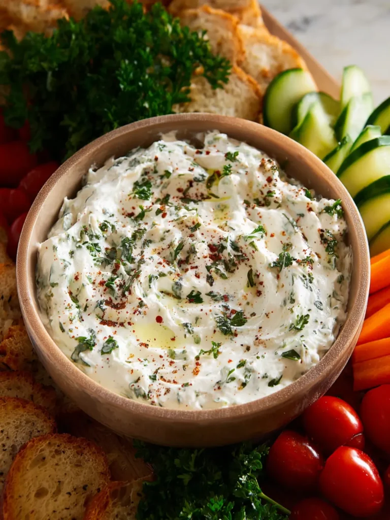 Creamy Garlic Herb Veggie Dip First Image
