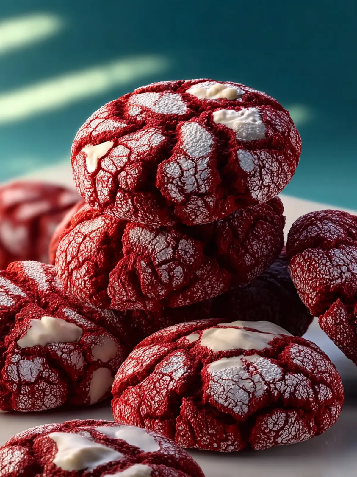 Quick Red Velvet Crinkle Cookies First Image