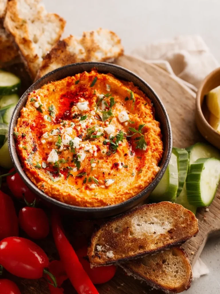 Roasted Red Pepper and Feta Dip First Image
