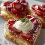 Strawberry Cream Cheese Heart Danishes First Image