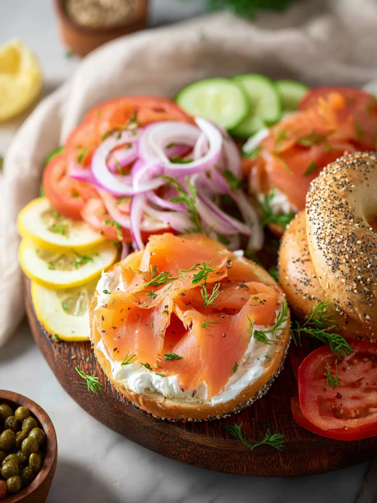 Smoked Salmon Bagel Board First Image