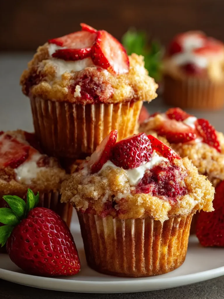Strawberry Cream Cheese Muffins First Image