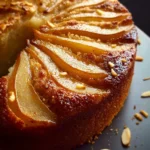 brown butter pear almond cake First Image