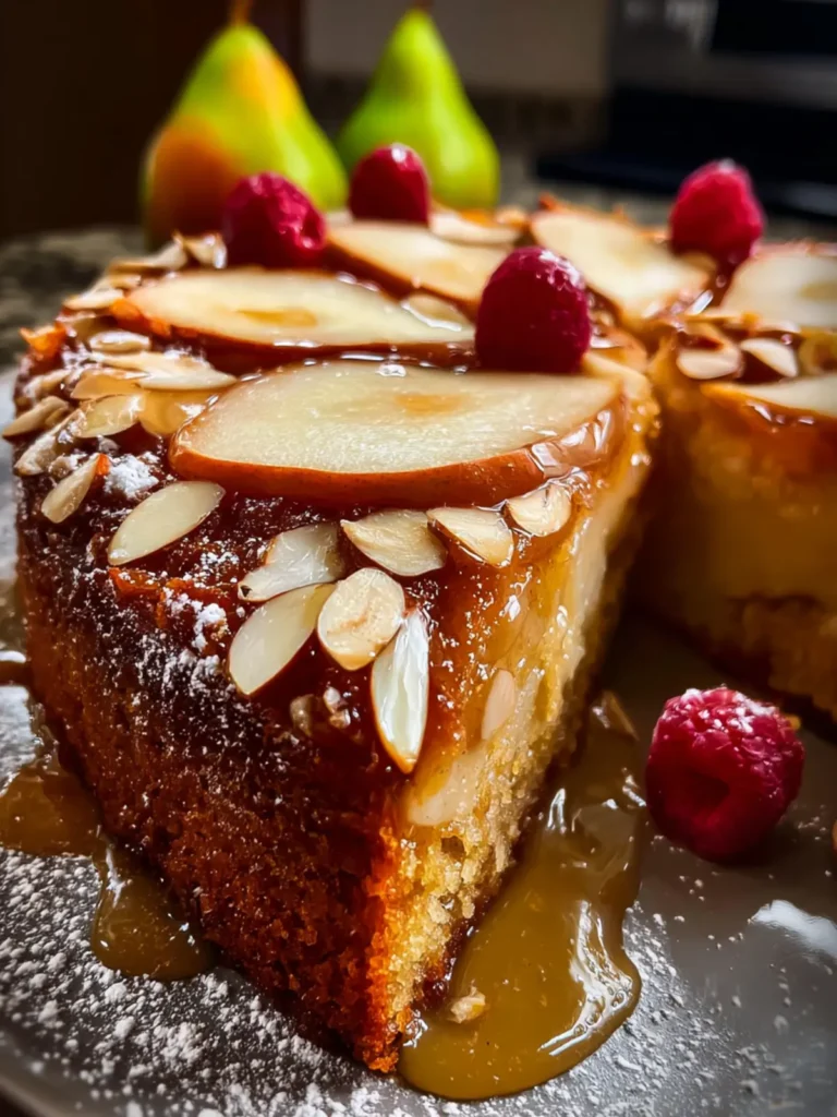 pear almond butter cake First Image