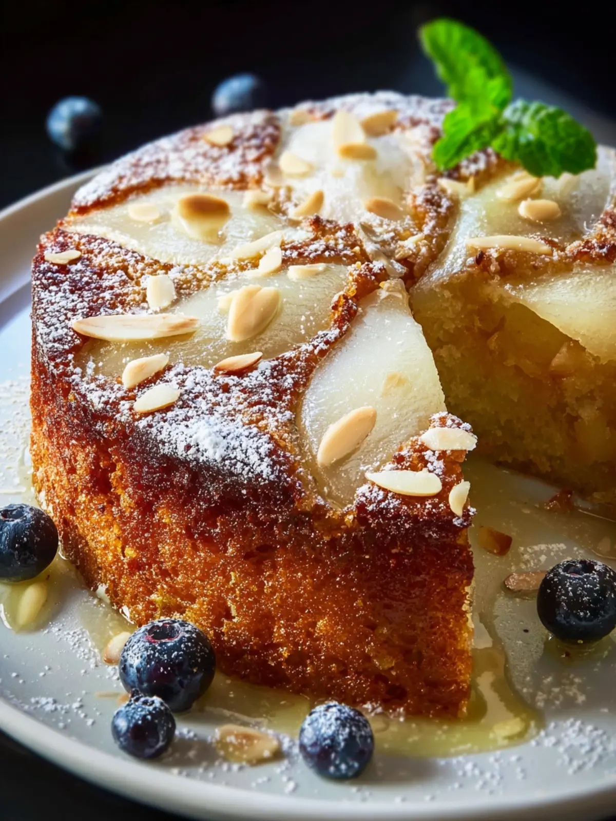 pear almond olive oil cake First Image