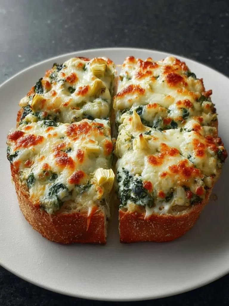 Cheesy Spinach Artichoke bread First Image