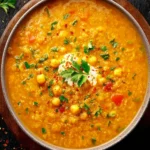 Curried Red Lentil Soup with Chickpeas and Quinoa First Image