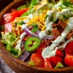 Taco Salad Recipe with Avocado Ranch Dressing First Image